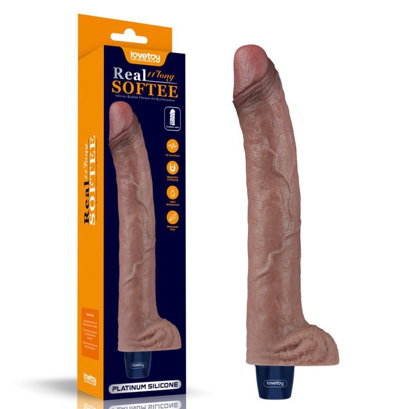 Realistyczne wibrujące dildo jak prawdziwy penis 28 cm