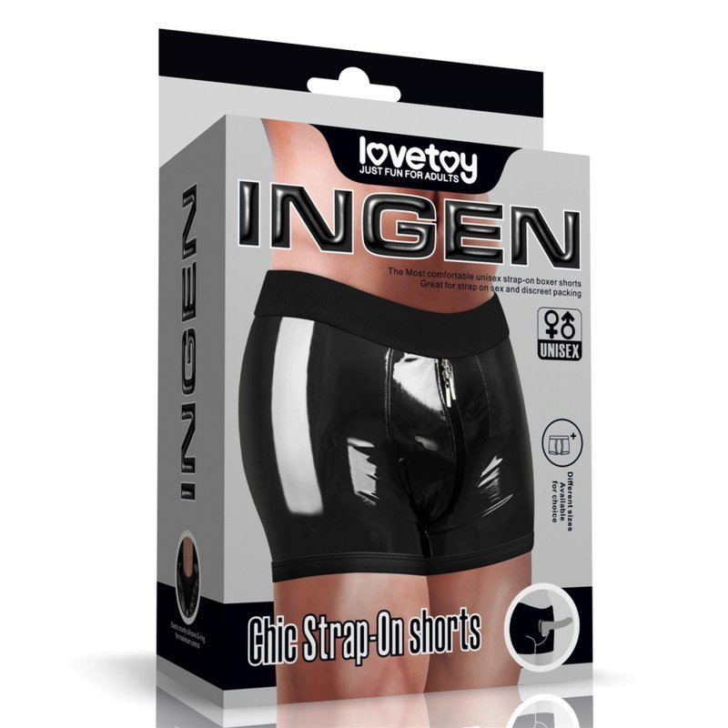 Bokserki strapon weetlook Chic Strap-On (28 - 31 inch waist) czarne
