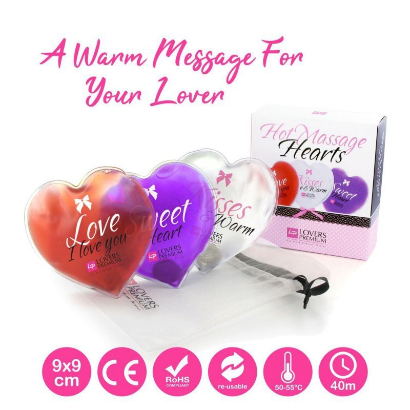 LoversPremium - hot massage hearts (3 pcs)