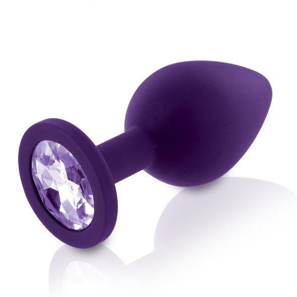 Zestaw eleganckich zatyczek analnych z diamentem fiolet 3 szt