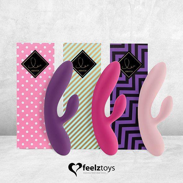 Wibrujący masażer z króliczkiem FeelzToys Lea Rabbit jasny róż