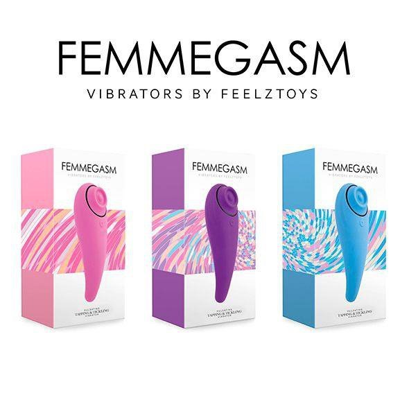 Wibrujący masażer łechtaczkowy FeelzToys FemmeGasm błękit