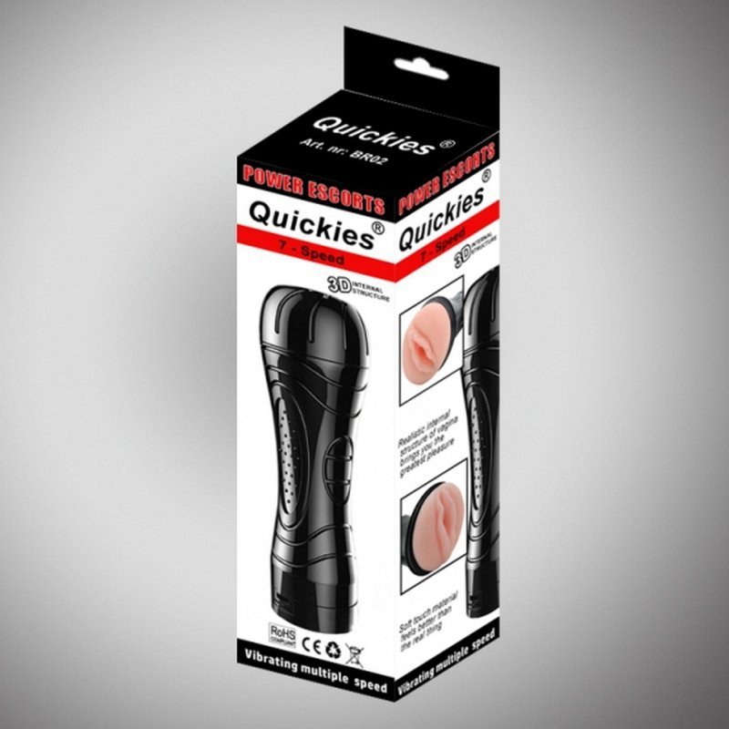 Quickies black vibrating masturbator