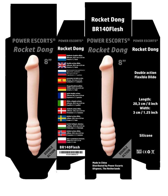 Dwustronne dildo analne prążkowane dawca orgazmów 20 cm
