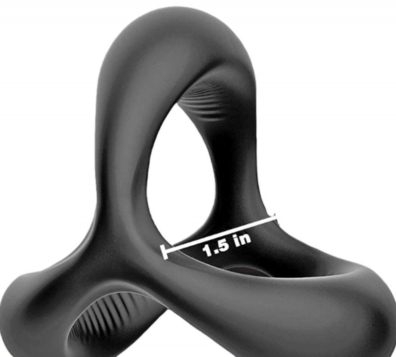 Pierścień erekcyjny Ring 3in1 cockring black