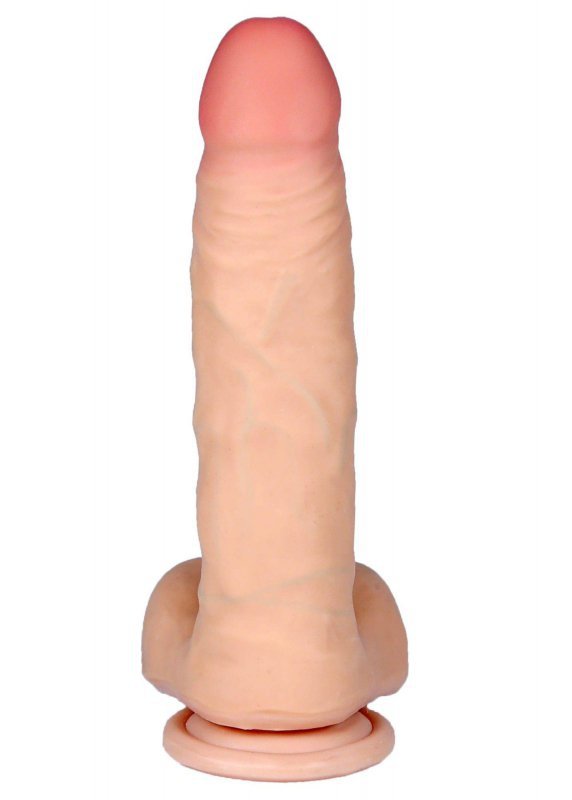Naturalne dildo rotacyjne na przyssawce 20 cm