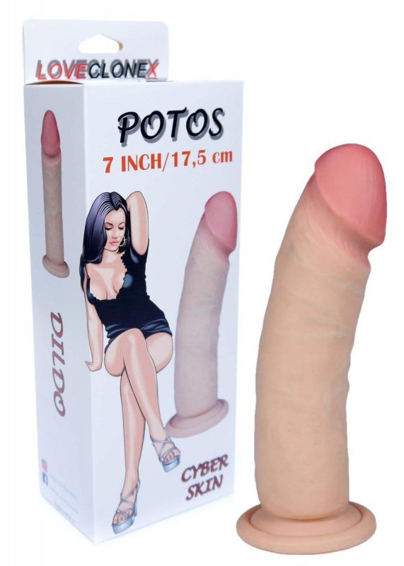 Realistyczne zakrzywione dildo z przyssawką 18 cm