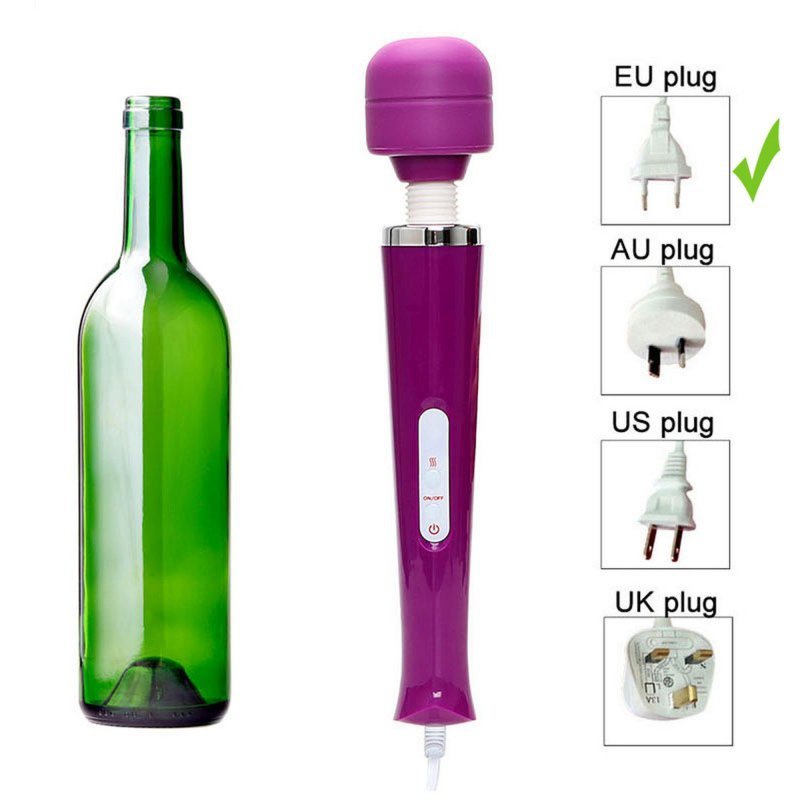 Wibrator z ruchomą głowicą WAND Magic 230V Purple 10 funkcji