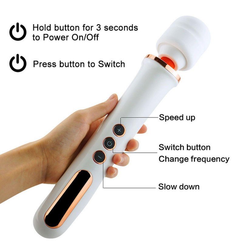 Stymulator massager super powerful usb black 10 function
