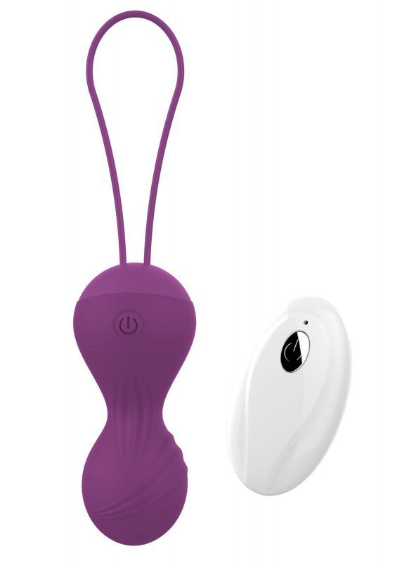 Kulki vibrating silicone kegel balls usb 10 function / remote control -purple