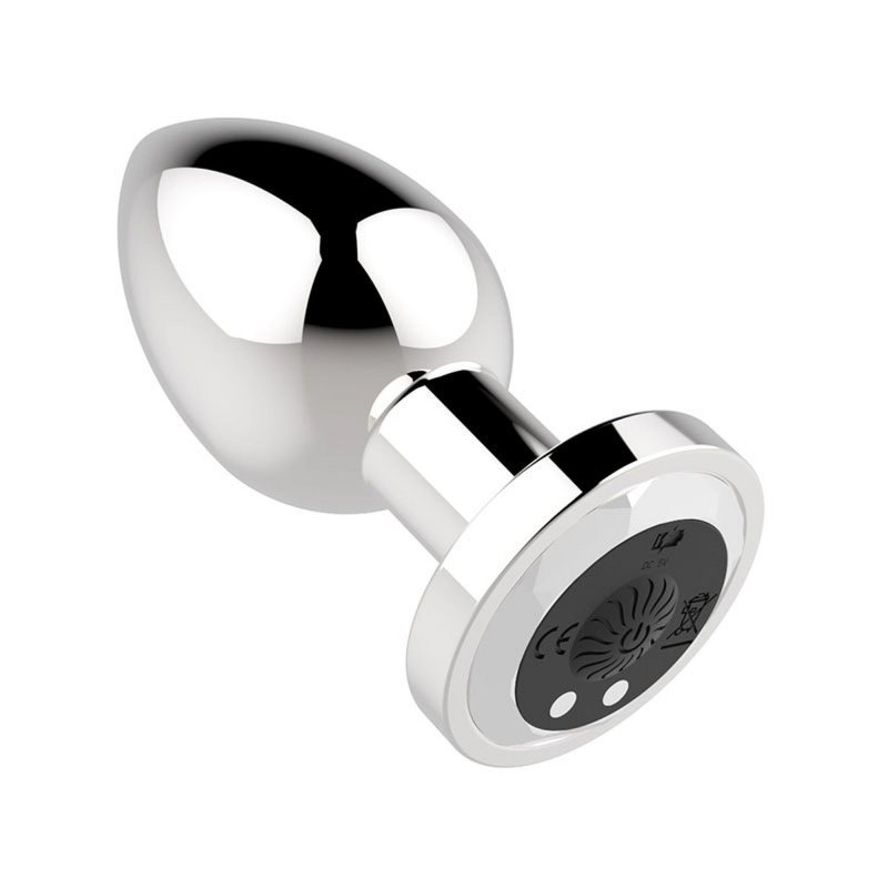Stymulator rechargeable butt plug vibrator usb 10 functions - silver