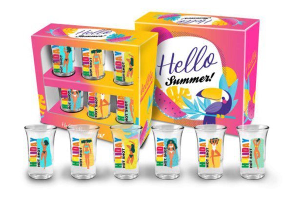 Hello Summer - zestaw 6 kieliszków Junior 35 ml