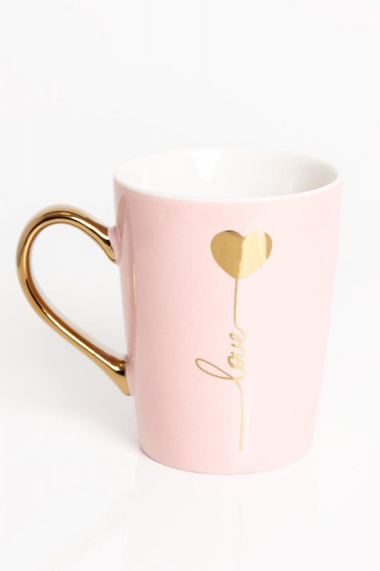 Walentynki 22 - kubek różowy 370ml. - Love ( baloniki )