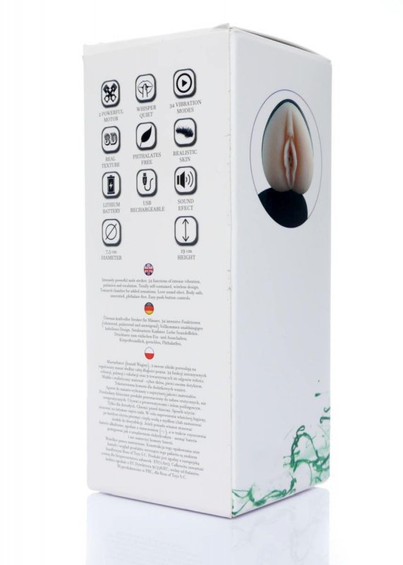 Masturbator miękka pochwa wibracje 34 funkcje usb