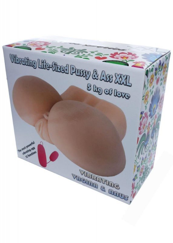 Dupcia z wibracją dwie dziurki XXL 5kg - jakość II (defekt)