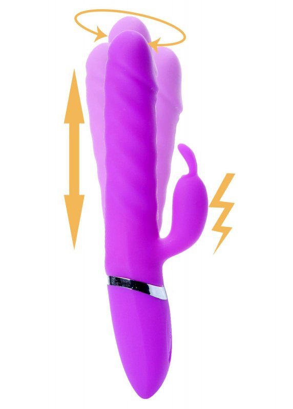 Wibrator lyla purple - heating / thrusting / 18 vibrating functions usb