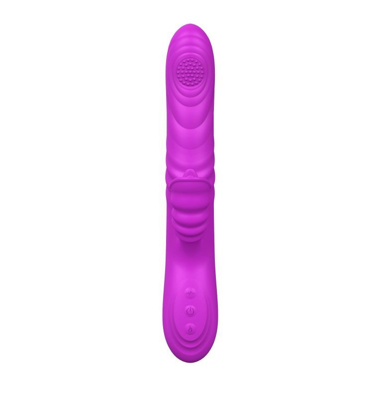 Wibrator króliczek Vibrating Angelia USB 3 funkcje posuwu i 20 wibracji purple
