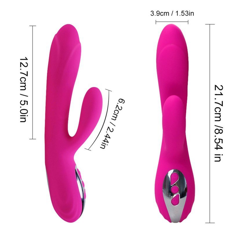Wibrator króliczek Joker Heating Double Vibrating różowy