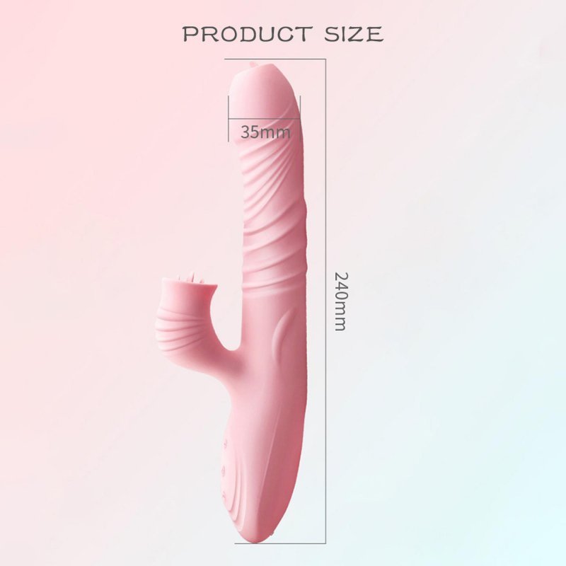Potężny wibrator liżący cipkę różowy Fanny usb