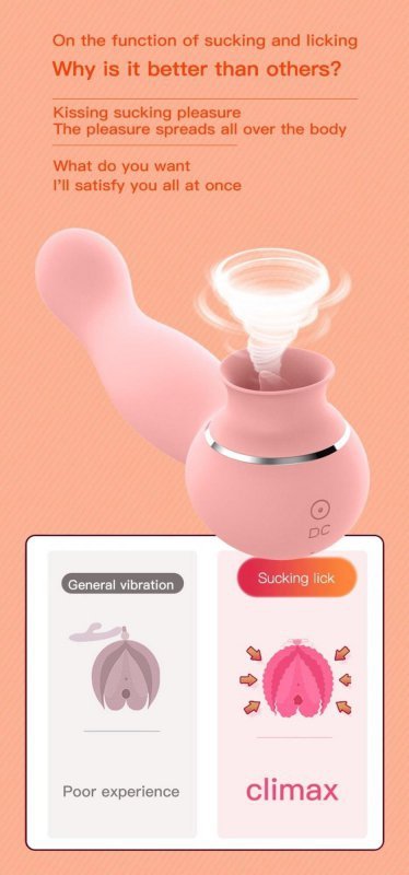 Ssący stymulator waginalny z języczkiem mega orgazm