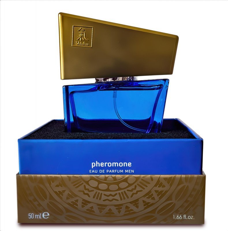 Perfumy z feromonami dla niego Shiatsu Pheromon Fragrance man darkblue  50 ml