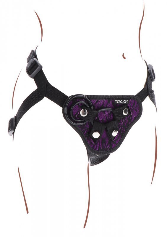 Strap-On Lace Harness Purple
