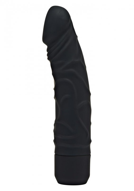 Klasyczne wibrujące dildo czarne 20 cm