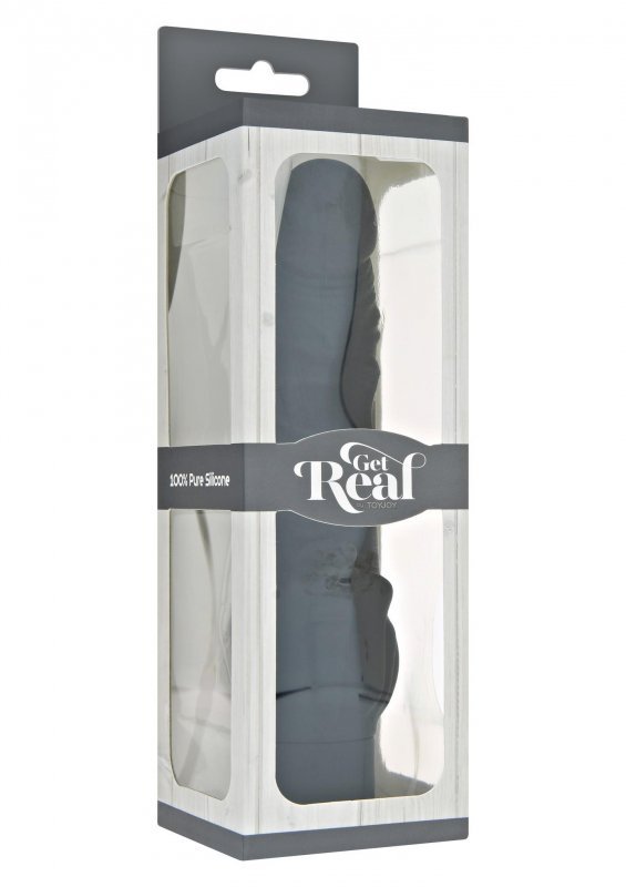 Realistyczny zakrzywiony wibrator stumulujący 22 cm