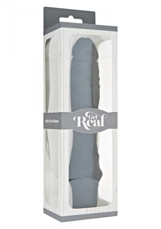 Klasyczne wibrujące dildo czarne 25 cm