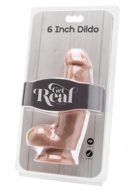 Realistyczne dildo z dużymi jądrami mocna przyssawka 15 cm