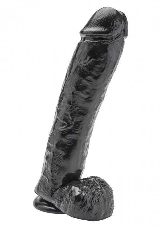 Duże czarne dildo sztuczny penis z jądrami 28 cm