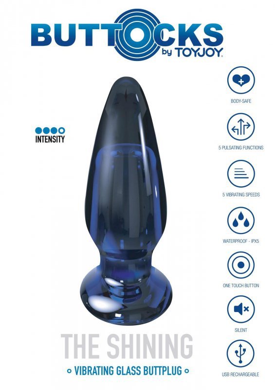 The shining glass buttplug blue