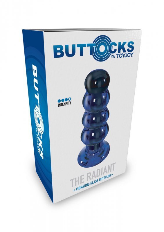 The radiant glass buttplug blue