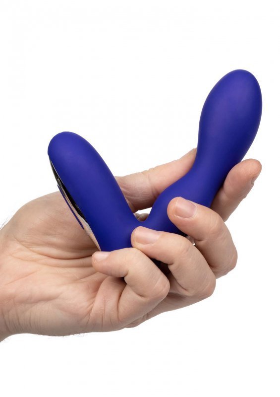 Wibrujący stymulator prostaty korek plug masażer krocza niebieski
