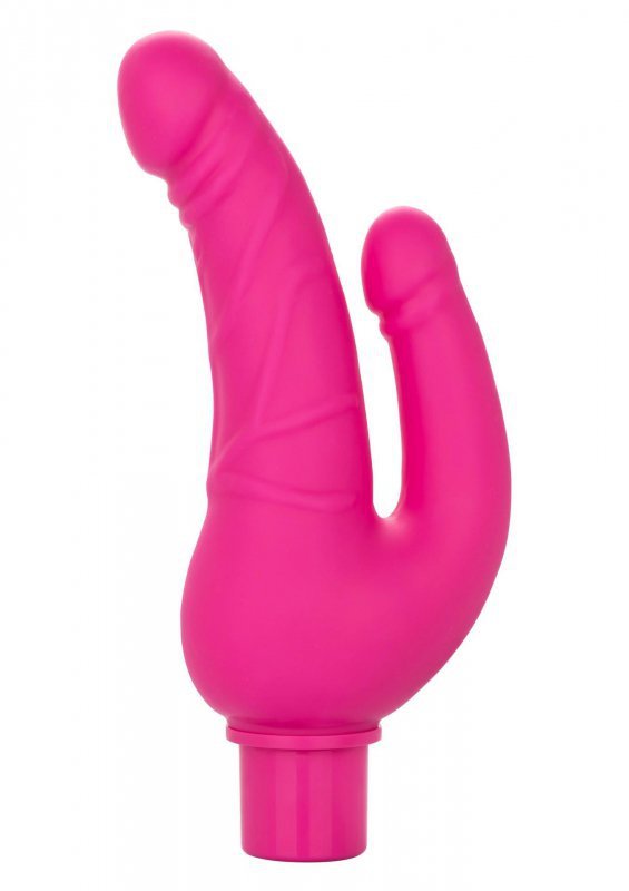 Podwójne realistyczne dildo wibrujące różowe