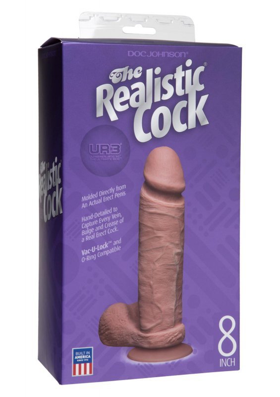 Realistyczne dildo na przyssawce penis z jądrami 20 cm