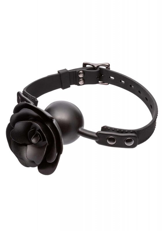 Knebel do zabawy bdsm Removable Rose Gag Black