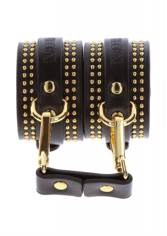 Kajdanki na kostki Studded Ankle Cuffs Set Black