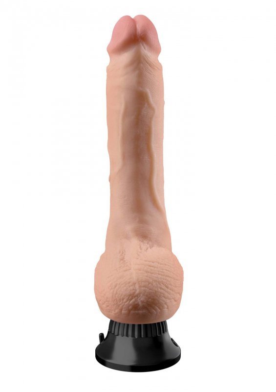 Realistyczne dildo wibrujące na przyssawce żylaste 23 cm
