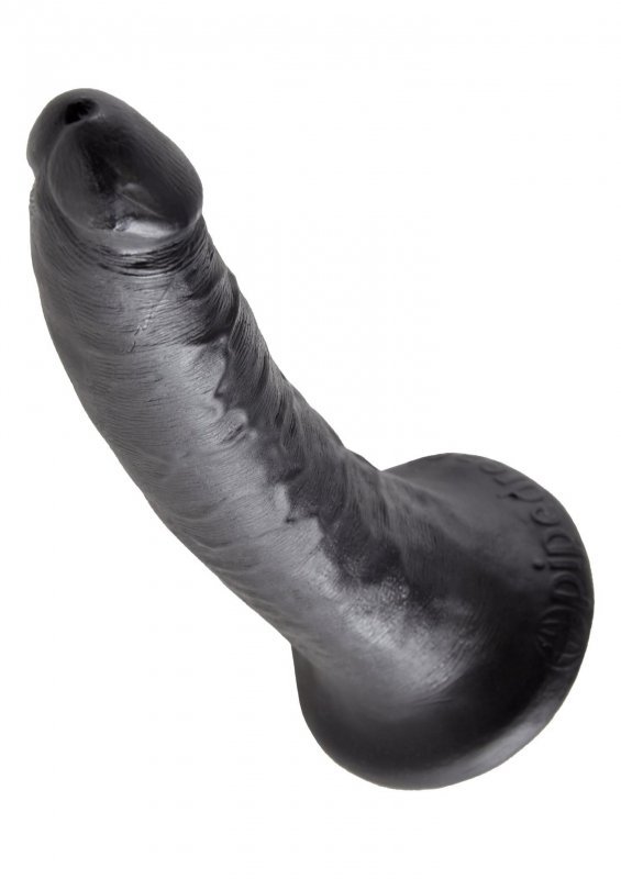 Czarne realistyczne dildo sztuczny penis na przyssawce 17,8 cm