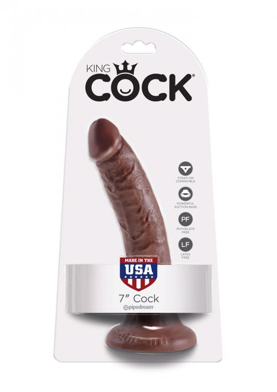 Dildo cock 7 inch brown