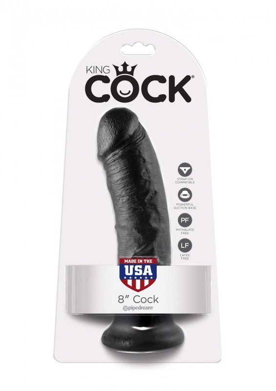 Czarne realistyczne dildo sztuczny penis na przyssawce 20 cm