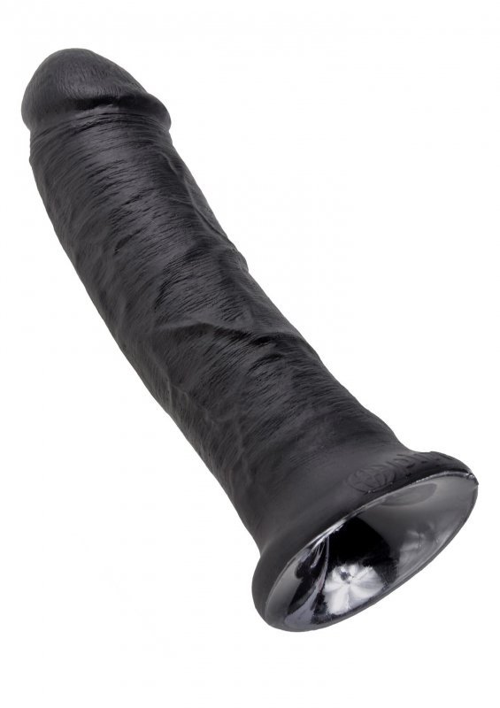 Czarne realistyczne dildo sztuczny penis na przyssawce 20 cm