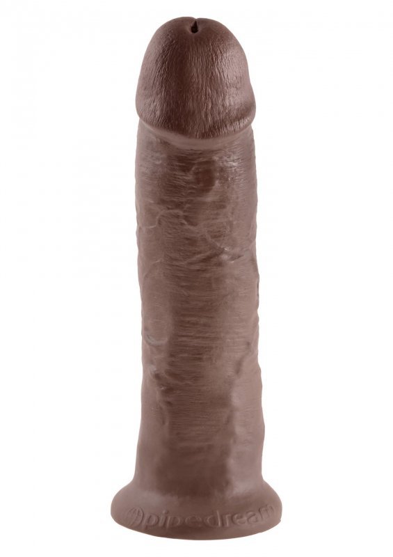 Brązowe realistyczne dildo sztuczny penis na przyssawce 25,5 cm