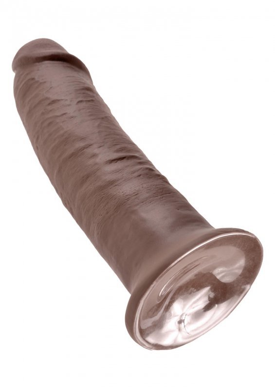Brązowe realistyczne dildo sztuczny penis na przyssawce 25,5 cm