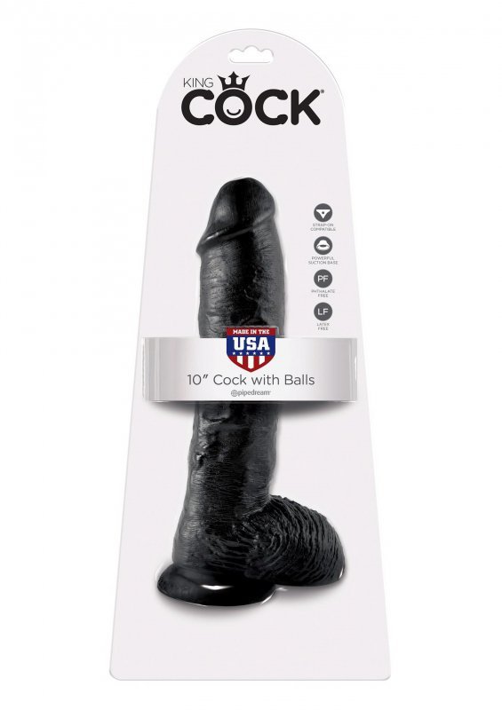 Czarne realistyczne dildo sztuczny penis na przyssawce 25,5 cm