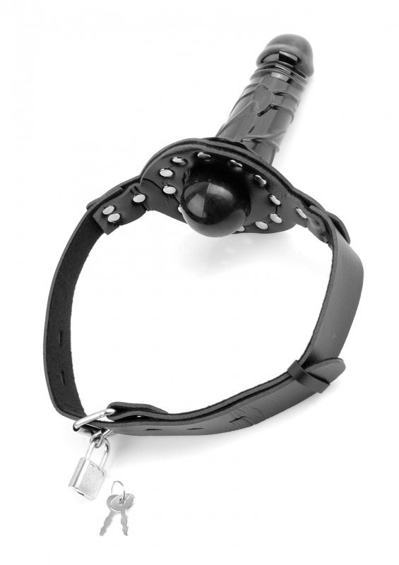 Knebel z dildo do ust FF Ball Gag With Dildo 