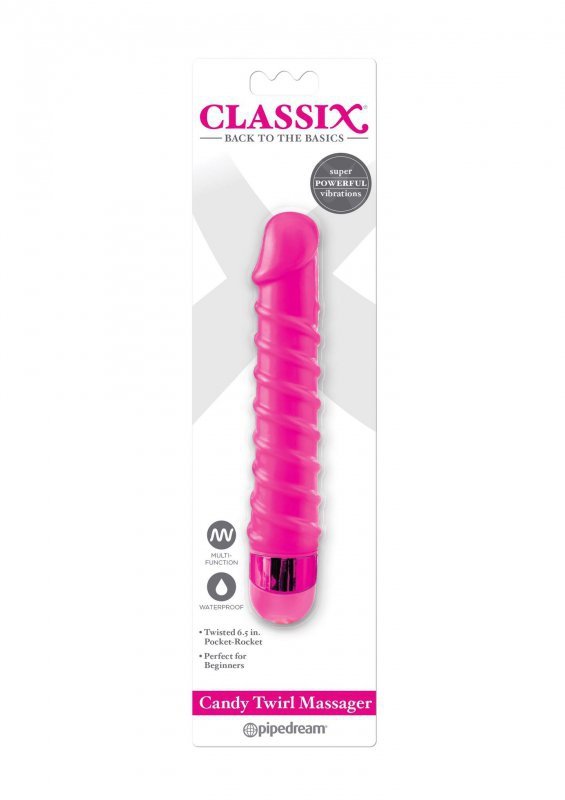 Żelowy wibrator prązkowany spirala 16 cm