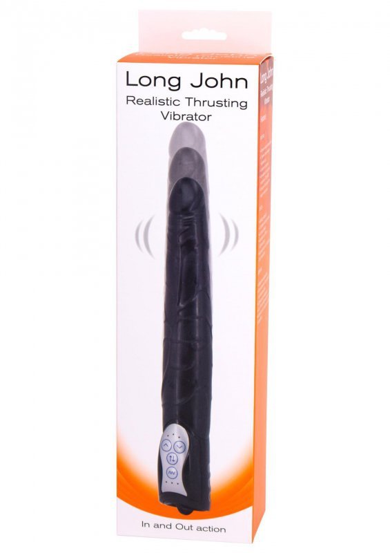 Długe realistyczne dildo wibrujące czarne  27,8 cm