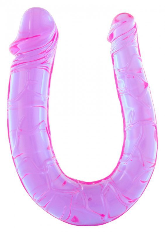 Podwójne żelowe dildo do pochwy i pupy 